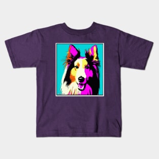 Collie Pop Art Kids T-Shirt